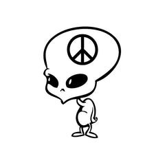 Alien Peace vinyl decal sticker
