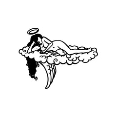 Angel Sexy Look Down From Heaven vinyl decal sticker
