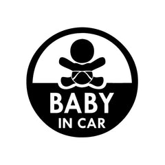 Baby In Car Circle vinyl decal sticker