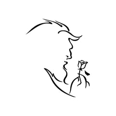 Beauty And The Beast Rose vinyl decal sticker