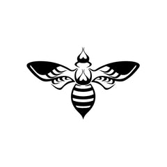 Bee Flame Wing Tattoo vinyl decal sticker