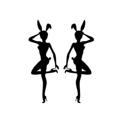Bunny Sexy Girl Dance Mirror vinyl decal sticker