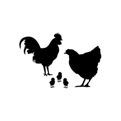 Chicken Family vinyl decal sticker