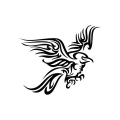 Crow Flame Fly vinyl decal sticker