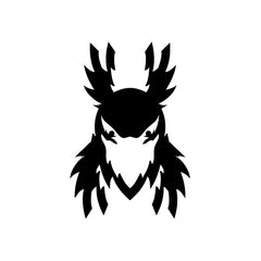 Crow Stare Mask vinyl decal sticker