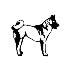 Dog Akita Stand vinyl decal sticker