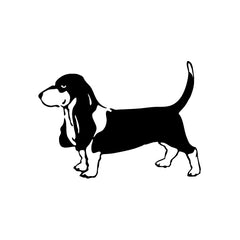 Dog Basset Hound Stand vinyl decal sticker