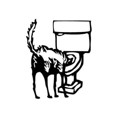 Dog Drink Toilet vinyl decal sticker
