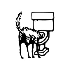 Dog Drink Toilet vinyl decal sticker