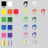Elvis Head vinyl decal sticker choice of color