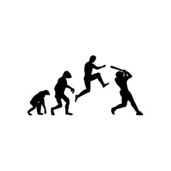 Jump Evolution Baseball Player vinyl decal sticker