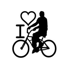 Love Biking vinyl decal sticker