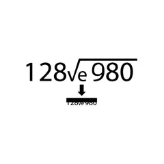 Love You Hint Math Equation vinyl decal sticker