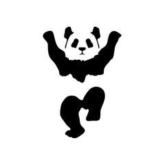 Panda Kung Fu Kick vinyl decal sticker