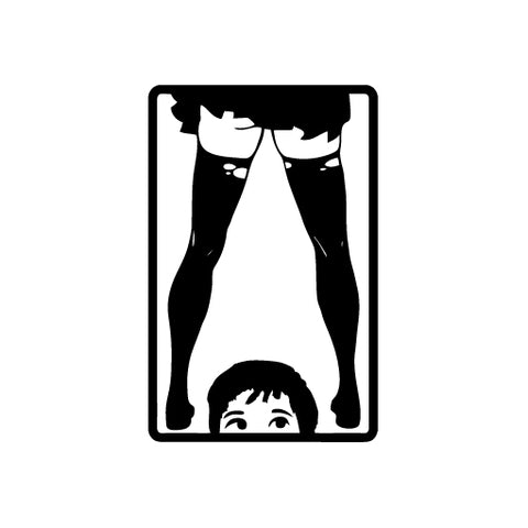 Underwear Peeking vinyl decal sticker