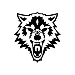 Wolf Face Scream vinyl decal sticker
