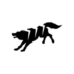 Wolf Jump Down vinyl decal sticker