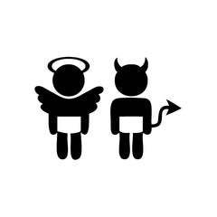 Baby Angel Evil vinyl decal sticker