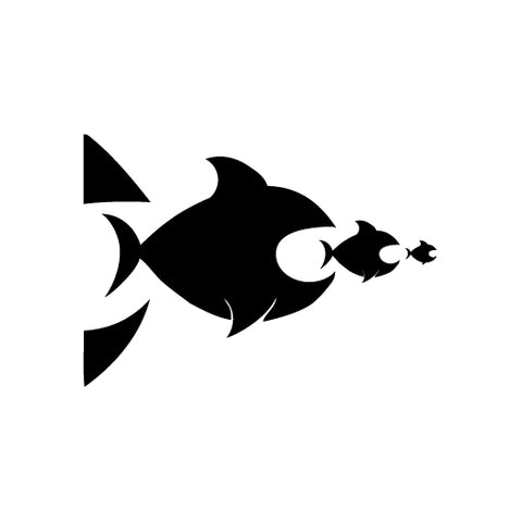 Big Fish Eat Small Fish vinyl decal sticker