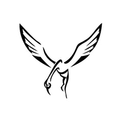 Bird White Crane Dance vinyl decal sticker