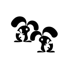 Bunny Carrot Easter Mirror vinyl decal sticker