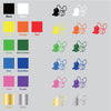 Bunny Yin Yang vinyl decal sticker choice of color
