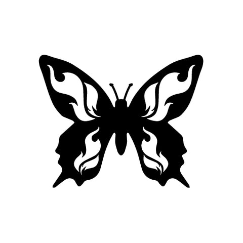Butterfly Burn Flame vinyl decal sticker