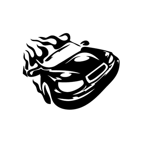 Car Fly Toward vinyl decal sticker