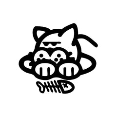 Cat Peep Out Hole vinyl decal sticker