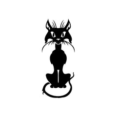 Cat Stand Be Good vinyl decal sticker
