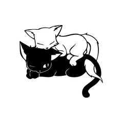 Cat Yin Yang Lover vinyl decal sticker