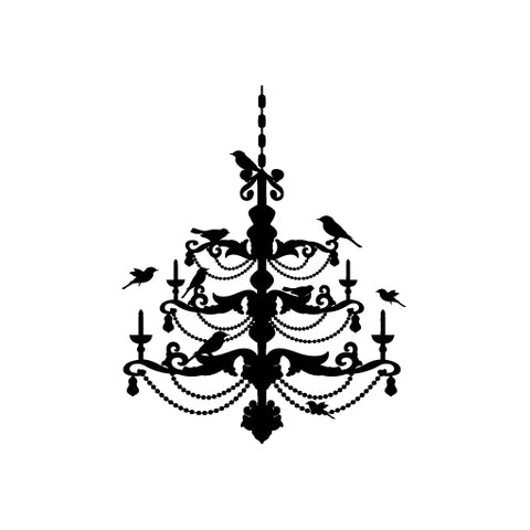 Chandelier Bird Garden Of Eden vinyl decal sticker