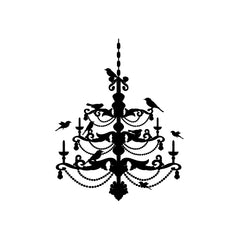 Chandelier Bird Garden Of Eden vinyl decal sticker