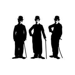 Charlie Chaplin Stand Post vinyl decal sticker