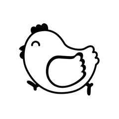 Chick Run Toward Meal vinyl decal sticker
