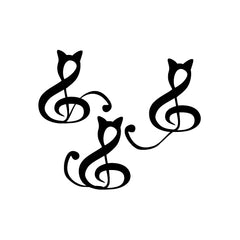 Clef Cat Image vinyl decal sticker