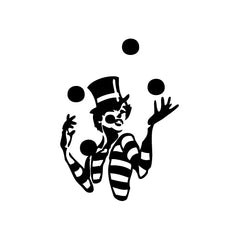 Clown Juggle Balls vinyl decal sticker