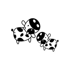 Cow Look Up Sky Above vinyl decal sticker