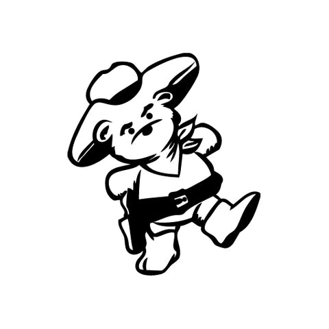 Cowboy Bear Doll vinyl decal sticker
