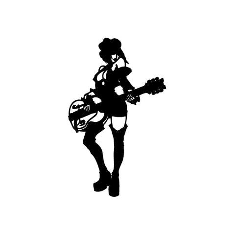 Cowgirl Sexy Guitar Player vinyl decal sticker