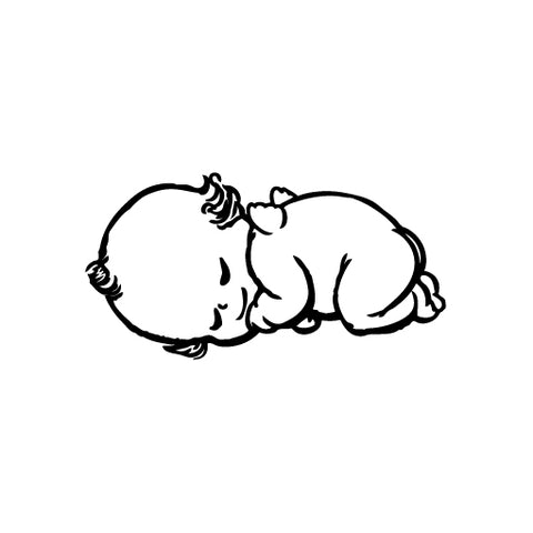 Cupid Baby Sleep vinyl decal sticker