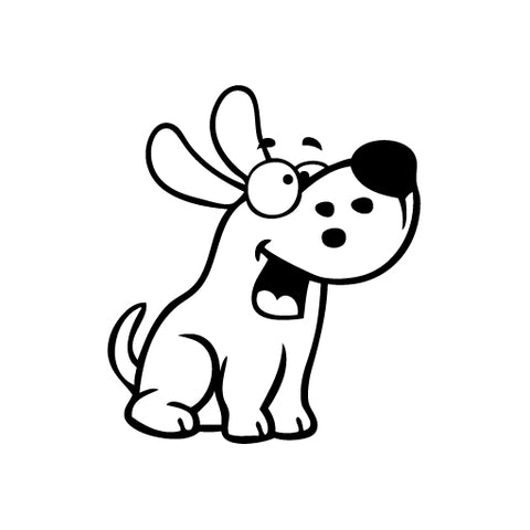 Dog Wait Wave vinyl decal sticker