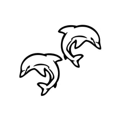 Dolphin Jump Mirror vinyl decal sticker