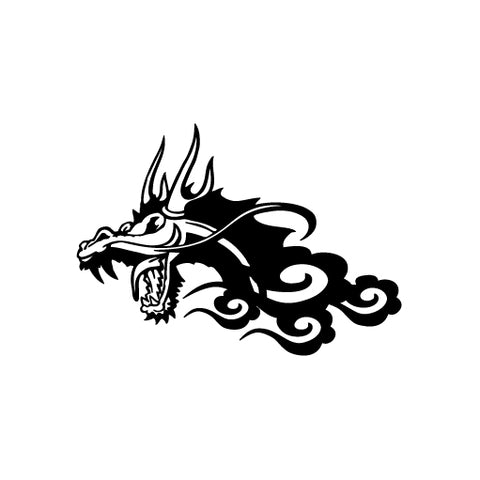Dragon Fly Out From Cloud vinyl decal sticker