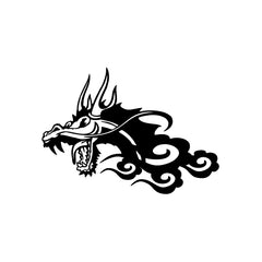 Dragon Fly Out From Cloud vinyl decal sticker