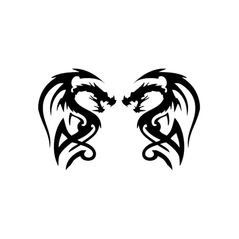 Dragon Gold Icon Mirror vinyl decal sticker