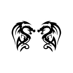 Dragon Gold Icon Mirror vinyl decal sticker