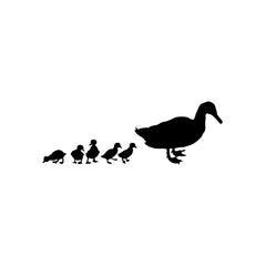 Duck Family Cross Road vinyl decal sticker