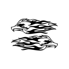 Eagle Flame Mirror vinyl decal sticker