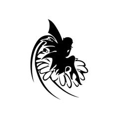 Fairy On Flower vinyl decal sticker